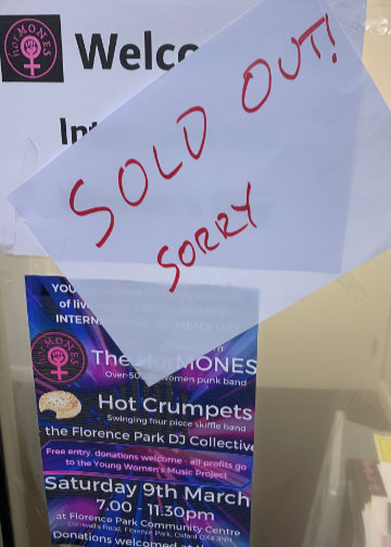 the band on stage in March 2024