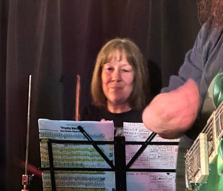 the band on stage in March 2024