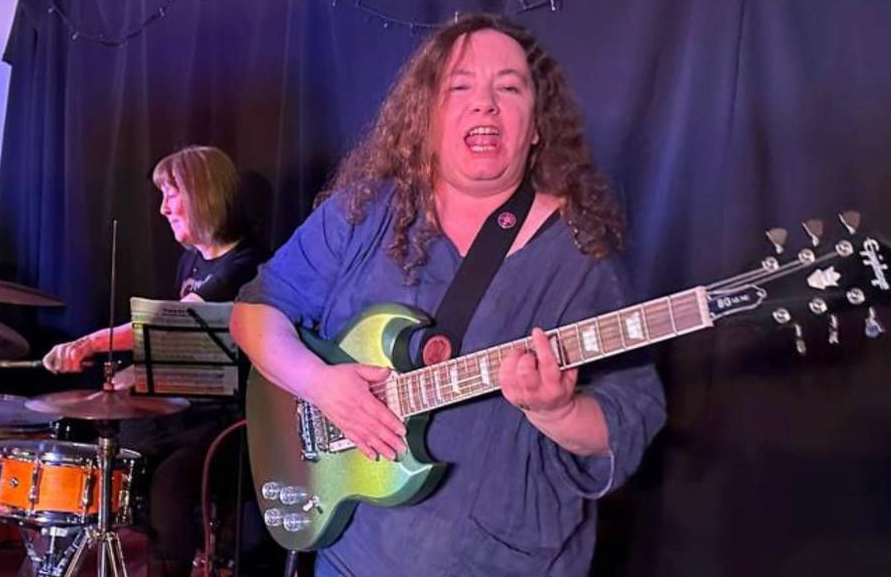 the band on stage in March 2024