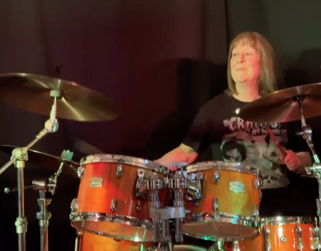 the band on stage in March 2024